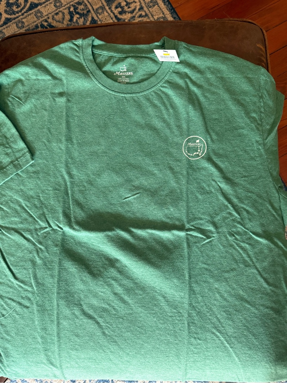 Masters Green Short-Sleeve Crewneck T-Shirt with Small Chest Logo